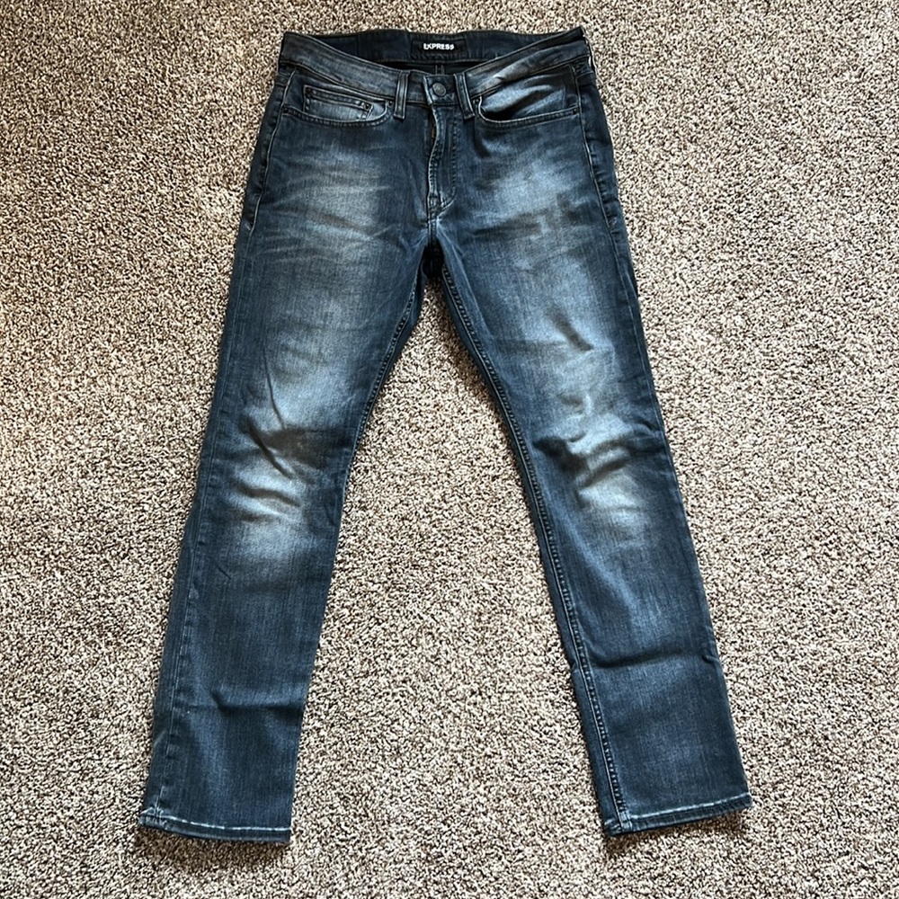 Express slim stretch dark wash jeans
